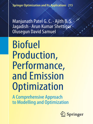 cover image of Biofuel Production, Performance, and Emission Optimization